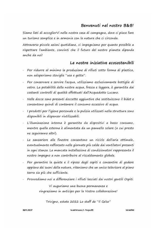 Il Gelso Guest House Trivigno Exterior photo